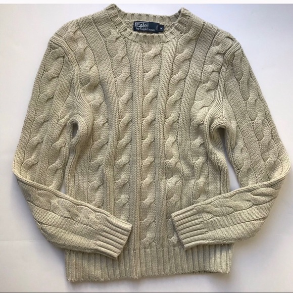 Polo Ralph Lauren Other - RALPH LAUREN 100% Silk Cable Knit Chunky M